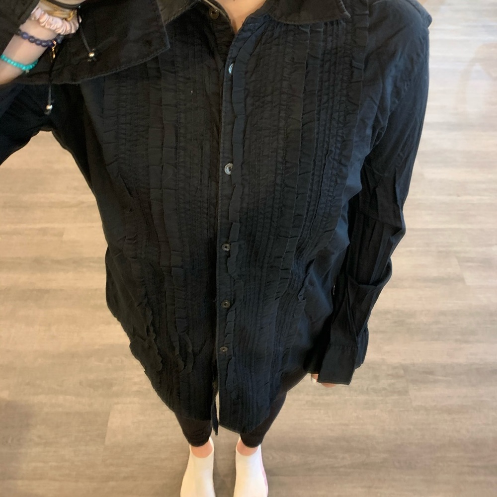 black button down